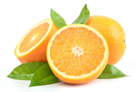 1 orange fruit on a white background
